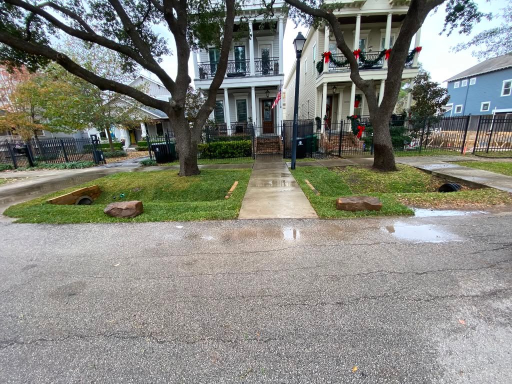 Completed residential sod installation project